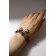 Bracelets "Demetrons" heart, black-red color, l = 18cm