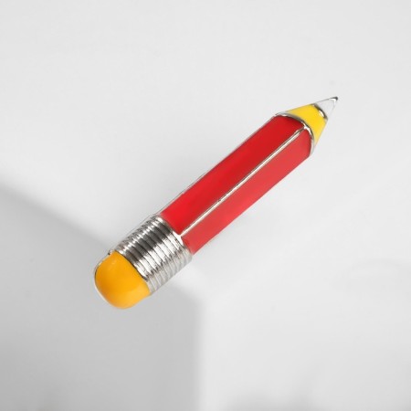 Brooch "Pencil", colored in silver-2