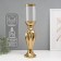 Ceramics candlestick, glass for 1 candle "Versailles" d = 7.5 cm gold 10.5x10.5x44.5 cm