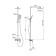 Shower mixer IDDIS BILD BILBL1Fi06, 350x200x1400 mm, with the upper shower, black