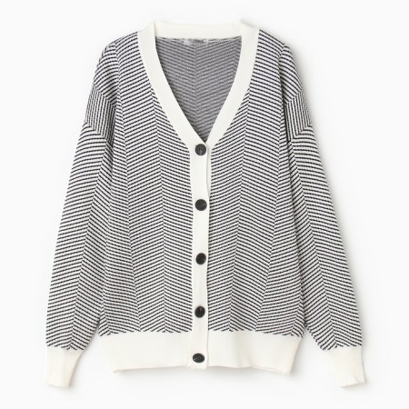 Cardigan female, white color, size One size (44-48)-1
