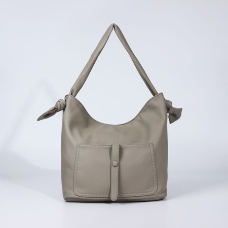 Luggage bag on lightning, 2 external pockets, color gray color