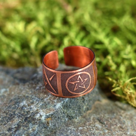The amulet ring "Star", copper, d = 17-23 mm
