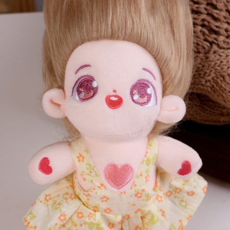 Doll "idol", blond hair, in a yellow dress-4