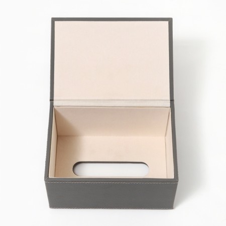 Salvetnitsa made of artificial leather, gray color 10 x 18 x 10 cm-3