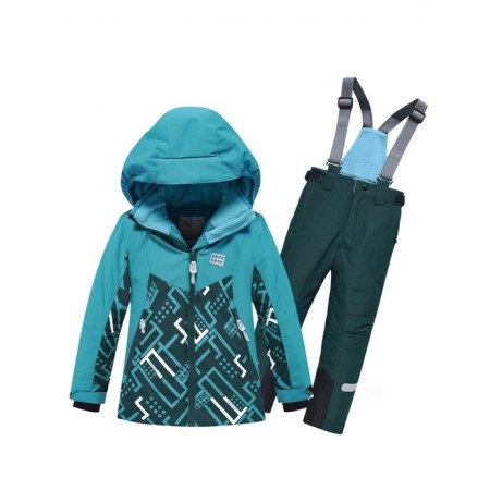 Ski costume for a girl, height 104 cm, turquoise color