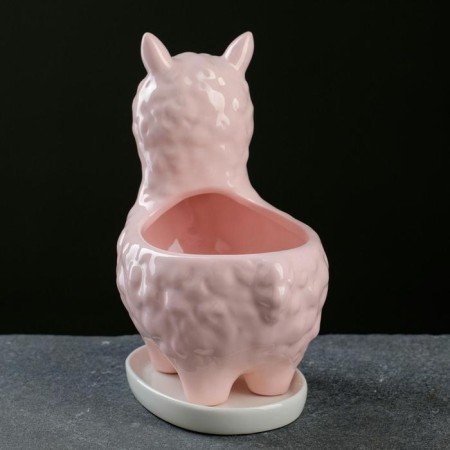 Pot "Lama Lyol" pink, 15x8x12cm-3
