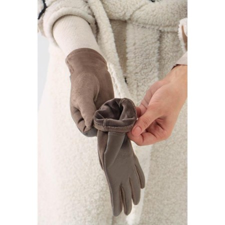 Gloves are female, dimensionless, without insulation, beige color-2