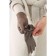 Gloves are female, dimensionless, without insulation, beige color