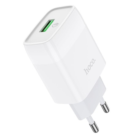 Network charger Hoco C72Q, 18 W, USB Qc3.0 - 3 A, white-1