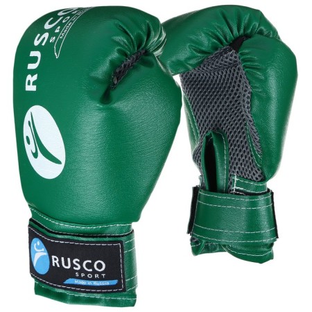 Boxing gloves ruscosport, children's, 4 ounces, green color