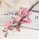 Artificial flowers "Sakura branch" 3x60 cm, pink