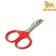 Coger scissors with rubberized handles, a hole of 6 mm, red