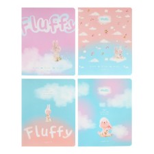 Notebook of 48 sheets in the Fluffy cage, cover coated cardboard, matte lamination, offset block, mix