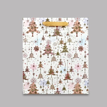 Package New Year's laminated "Christmas trees", m 30 x 26 x 9 cm, new year-1