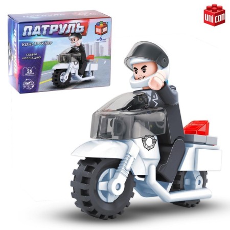 Constructor Police Police Motorcycle, 26 parts