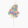 Candle in the cake on the skewer "Kaleidoscope", the number 4, 7 cm