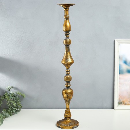 Summary Metal for 1 candle "Micellla" aged bronze 15x15x81.5 cm
