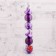 A set of jewelry plastic 6 pcs "Byzantium" (4 balls D-6 cm, 2 bells) purple
