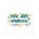 Apron kitchen with a photo print “You are enough”, adjustable, size OS