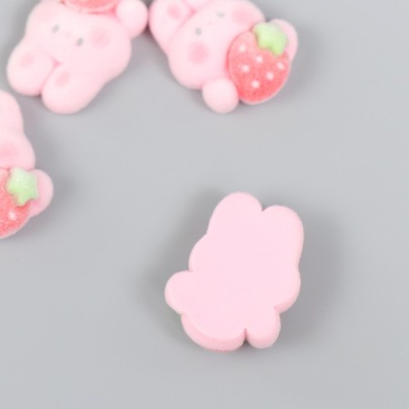 Decor for creativity velvet spraying "Bunny with strawberry" 0.6x2.5x1.8 cm-1