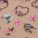 Nail stickers "Romance", voluminous, pink/gray color