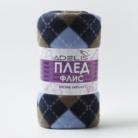 Sapphire Plaid 100x150cm, fleece 160g/m, polyester 100%-3