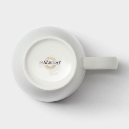 Porcelain mug Magistro La Perle, 350 ml, white color-3