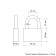 Castle "Bison Expert" of a hinged all -weather, elongated handle, 50 mm
