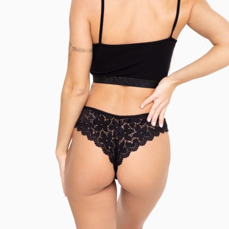 Panties female Brazilian, black color (Nero), river 46 (4)-3