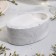 Cloth "narrow oval. Marble" from gypsum, 11.5x7x4cm, marble with black stripes