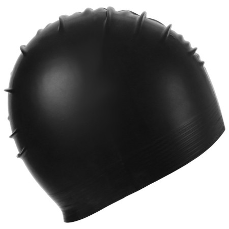 Solid Soft latex cap, black color-2