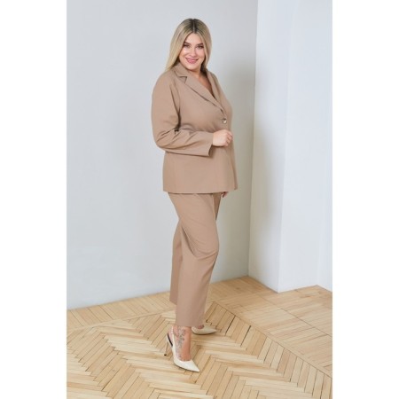 Female jacket, size 64, beige color-4