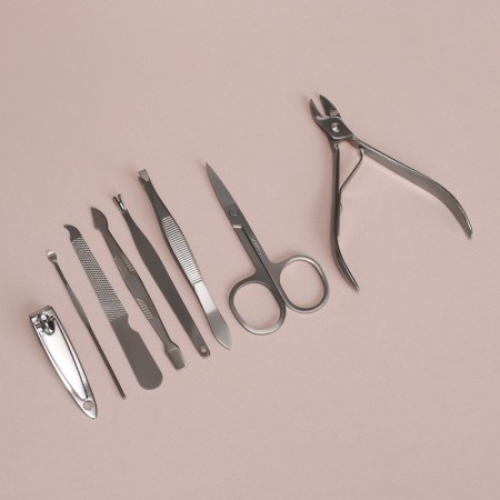 Manicure set, 8 items, in case, color mix-8