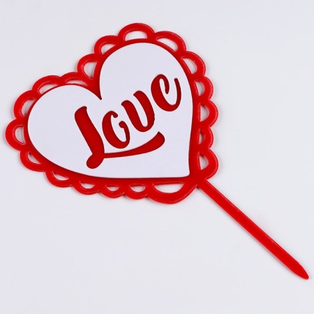 Topper "Love", Heart-1