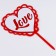 Topper "Love", Heart
