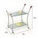 Commercial ground table, 750x420x820, metallic/matte glass