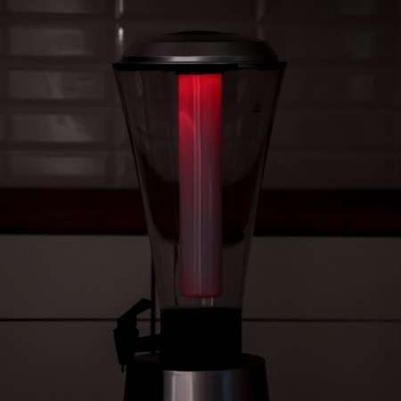 Pivnoye Tower "Metallic", 3 l, backlight flashes, 2 batteries, silver color-10