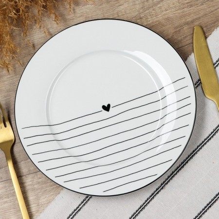 Ceramic plate "With Love", 20 cm, white color-2