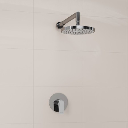 The shower system waserkraft a12629, built-in, tropical shower, brass/ABS plate, chrome 101201-1