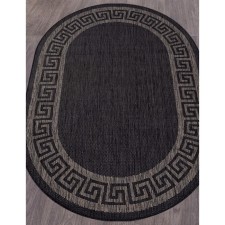Oval carpet Merinos Vegas, size 140x200 cm, color Black
