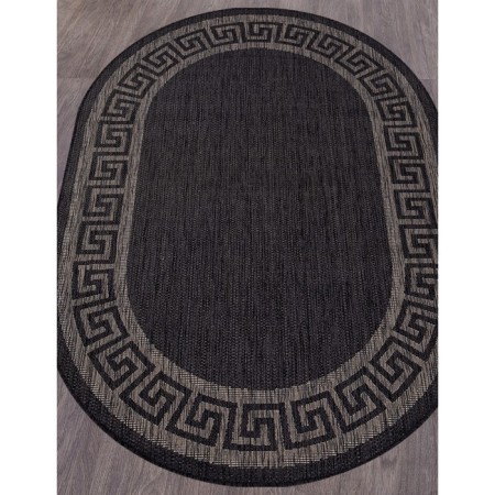 Oval carpet Merinos Vegas, size 140x200 cm, color Black