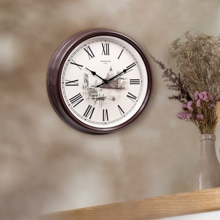 Watching clock, interior "city", D-31 cm, silent-3