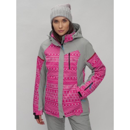 Ski jacket female winter, size 58, pink color