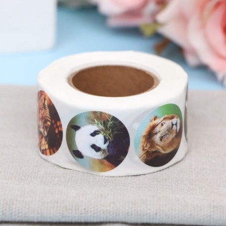 Stickers in the roll "Beast", 500 pcs, 2.5 x 2.5 cm-1