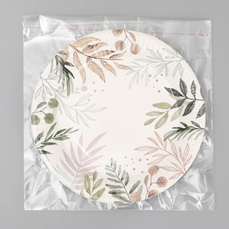 Disposable paper plate "Nature", 18 cm-4