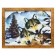 Tapestry painting "Family Wolves" 34*44 cm Mix