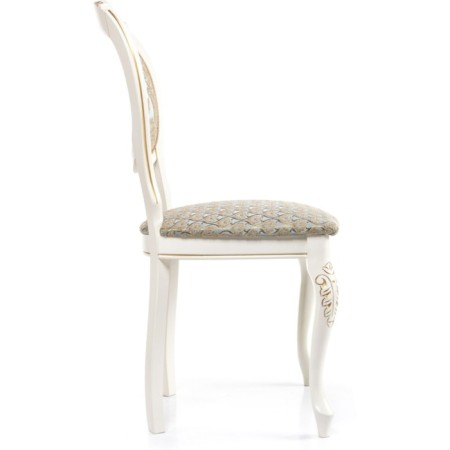 Wooden chair Adriano 2 array of beech/fabric, milk/gray 50x54x97 cm-5