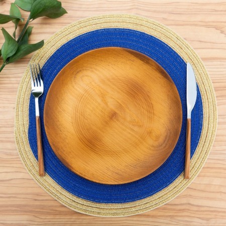 Serving napkin on the table "Lana", d = 38 cm, blue color