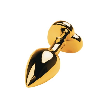 Anal plug Metal by toyfa, golden, ruby, 7 cm, d = 2.7 cm,-1